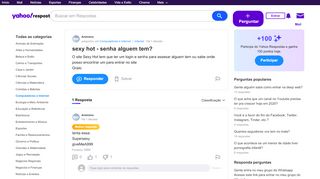 
                            11. sexy hot - senha alguem tem? | Yahoo Respostas
