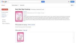
                            6. Sexy Star Sign Cooking: An Astrology Cookbook for Lovers