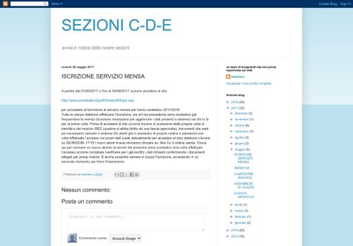 
                            6. SEZIONI C-D-E: ISCRIZIONE SERVIZIO MENSA