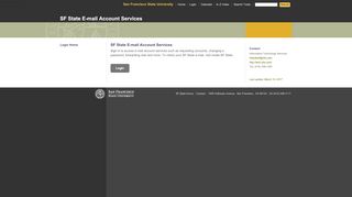 
                            2. SF State E-mail Account Services - San Francisco State University
