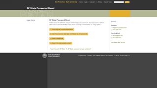 
                            11. SF State Password Reset- San Francisco State University