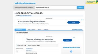
                            7. sfa.prudential.com.sg at WI. PRU-Sales Enterprise - Website Informer