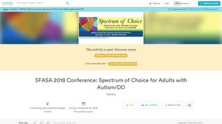 
                            10. SFASA 2018 Conference: Spectrum of Choice for Adults with Autism ...