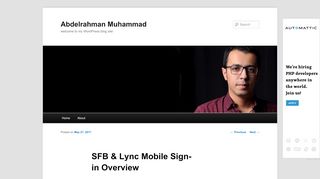 
                            12. SFB & Lync Mobile Sign-in Overview | Abdelrahman Muhammad