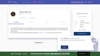
                            12. Sficoin (SFI) • ICO Details: token price, reviews, total supply, news ...