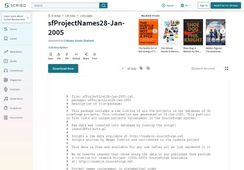 
                            12. sfProjectNames28-Jan-2005 - Scribd