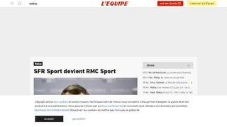 
                            12. SFR Sport devient RMC Sport - Médias - L'Équipe