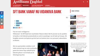 
                            4. SFT Bank vanaf nu Vidanova Bank - Antilliaans Dagblad