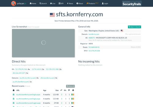 
                            9. sfts.kornferry.com - urlscan.io