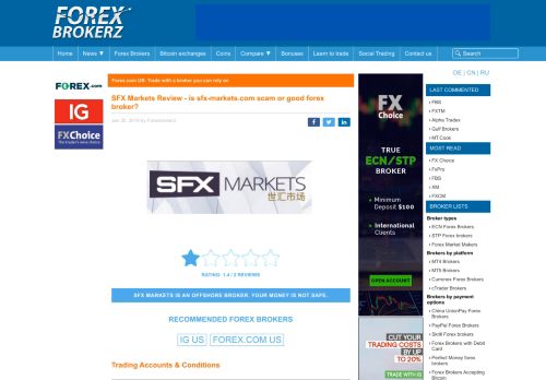 
                            9. SFX Markets Review - is sfx-markets.com scam or good ...