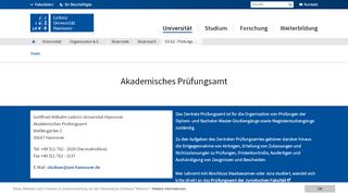 
                            6. SG 62 - Prüfungsamt – Leibniz Universität Hannover