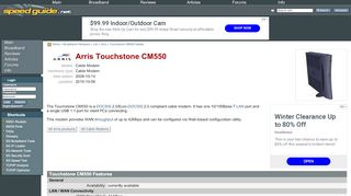 
                            8. SG :: Arris Touchstone CM550 Cable Modem