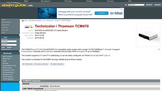 
                            5. SG :: Technicolor / Thomson TCM470 Cable Modem