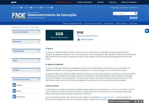 
                            1. SGB - Portal do FNDE
