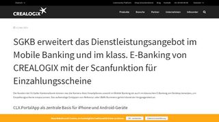 
                            13. SGKB erweitert das Dienstleistungsangebot im Mobile Banking und ...