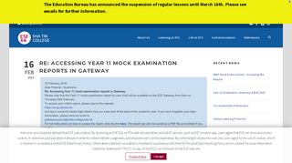 
                            10. Sha Tin College – ESF Re: Accessing Year 11 mock examination ...