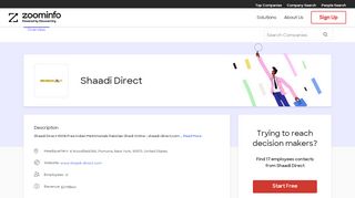 
                            10. Shaadi Direct | ZoomInfo.com