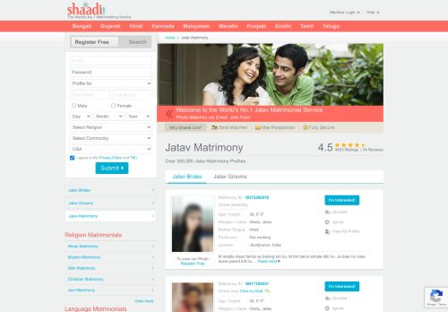 
                            12. Shaadi.com - Jatav Matrimony & Matrimonial Site