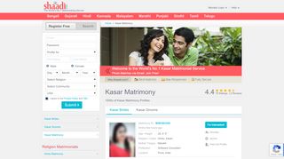 
                            5. Shaadi.com - Kasar Matrimony & Matrimonial Site