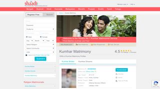 
                            2. Shaadi.com - Kumhar Matrimony & Matrimonial Site