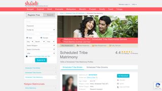 
                            8. Shaadi.com - Scheduled Tribe Matrimony & Matrimonial Site