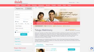 
                            6. Shaadi.com - Telugu Matrimony & Matrimonial Site