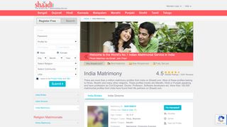 
                            3. Shaadi.com - The No.1 Matrimony & Matrimonial Site in India