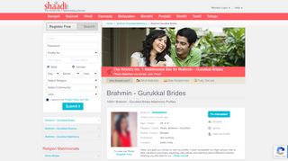 
                            10. Shaadi.com - The No.1 Site for Brahmin Gurukkal Brides
