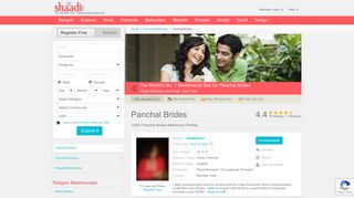 
                            10. Shaadi.com - The No.1 Site for Panchal Brides