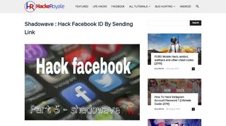 
                            8. Shadowave Apk: Hack Facebook ID By Sending Link 2018 ...
