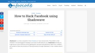 
                            13. Shadowave: Hack Facebook in Minutes - InfooCode