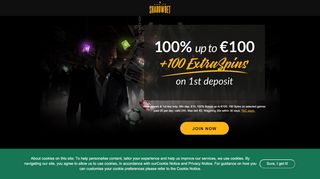 
                            2. ShadowBet Welcome Bonus - 100% up to £100 + 100 Extra Spins