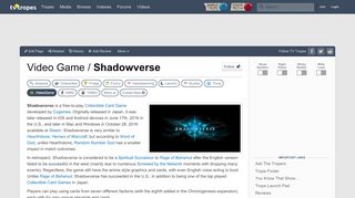 
                            13. Shadowverse (Video Game) - TV Tropes