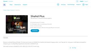 
                            9. Shahid Plus | Special Offers | At Home | du