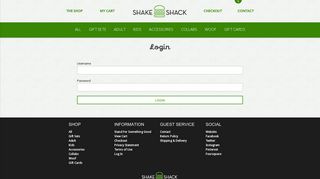 
                            1. Shake Shack | Shop - Login