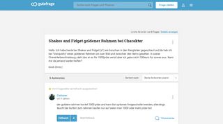 
                            12. Shakes and Fidget goldener Rahmen bei Charakter (Browsergame ...