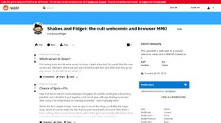 
                            13. Shakes and Fidget: the cult webcomic and browser MMO - Reddit