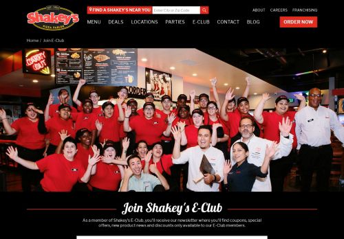 
                            9. Shakeys Pizza E-Club Page - Shakey's Pizza Parlor