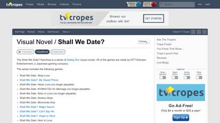 
                            6. Shall We Date? (Visual Novel) - TV Tropes