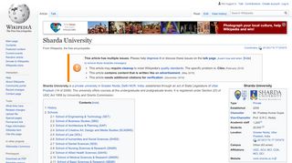 
                            6. Sharda University - Wikipedia