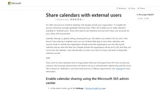 
                            13. Share calendars with external users | Microsoft Docs