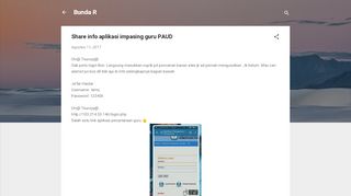 
                            6. Share info aplikasi impasing guru PAUD - Bunda R