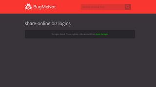 
                            5. share-online.biz passwords - BugMeNot