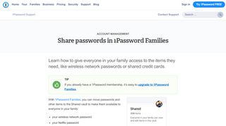 
                            1. Share passwords in 1Password Families - 1Password Support