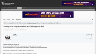 
                            4. [SHARE] Situs Yang Lebih Menarik dibanding POIN-WEB | Indonesia ...