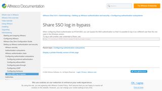 
                            6. Share SSO log in bypass | Alfresco Documentation