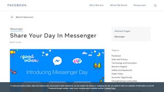 
                            9. Share Your Day In Messenger | Facebook Newsroom