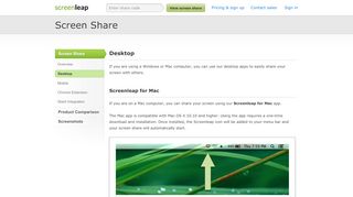 
                            4. Share Your Desktop Screen | Products | Screenleap