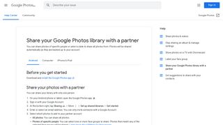 
                            13. Share your Google Photos library with a partner - Android - Google ...