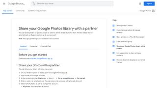 
                            4. Share your Google Photos library with a partner - Android - ...